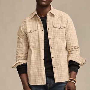 Lucky Brand Corduroy Western Shirt, size XL